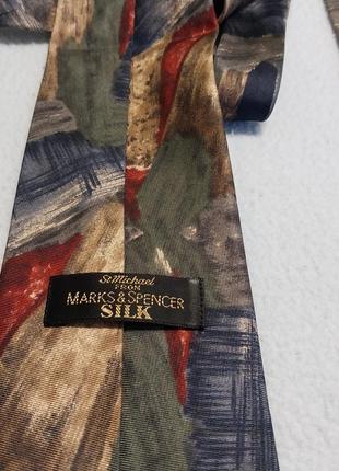 Качественный стильный брендовый галстук marks&amp;spencer 100% silk7 фото