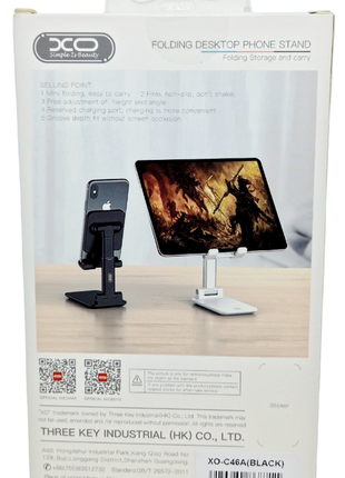 Підставка для телефону планшету тримач стійка настільна з силіконовими вставками і...