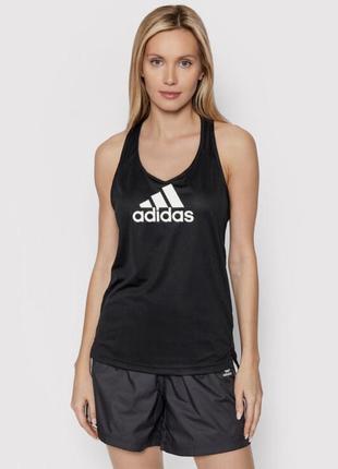 Спортивна жіноча майка adidas чорна базова