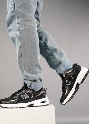 Мужские кроссовки new balance 530 black white мужественные кроссовки консультации Derc5 фото