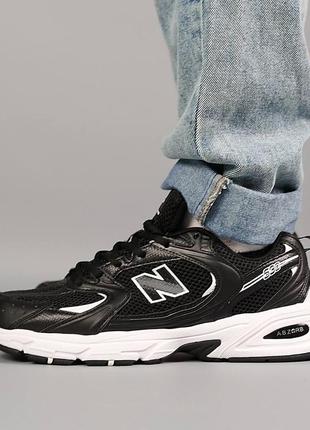 Мужские кроссовки new balance 530 black white мужественные кроссовки консультации Derc7 фото