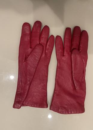 Перчатки кожаные женские на подкладке2 фото