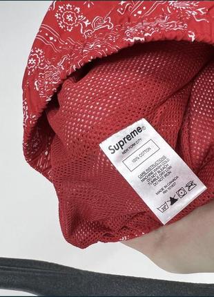 Брюки джоггеры supreme bandana nylon red8 фото