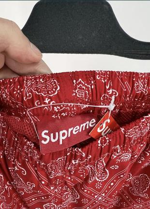 Брюки джоггеры supreme bandana nylon red5 фото