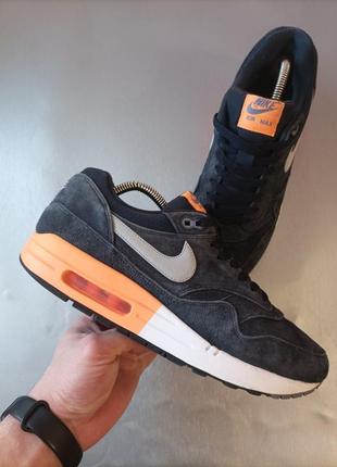 Кроссовки nike air max 1 dark obsidian atomic orange