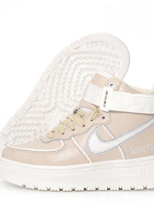 Кроссовки nike air force 1 gore-tex winter (зима, мех, рефлектив)6 фото