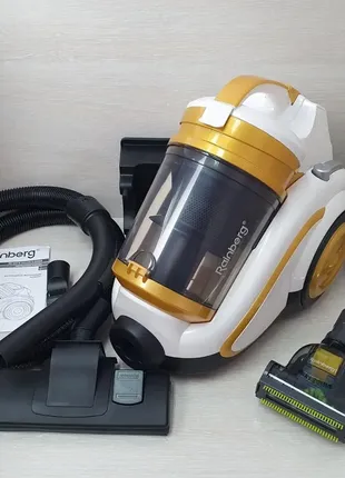 Пылесос rainberg rb-658tb колбовой с регулятором мощности 5l турбо- 5200 w