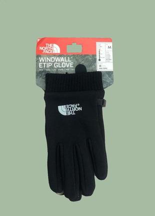 Рукавицы чёрные the north face windwall etip glove5 фото