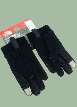 Рукавицы чёрные the north face windwall etip glove2 фото