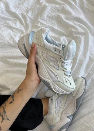 Жіночі шкіряні кросівки nike m2k tekno white найк м2к техно текно