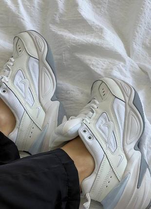 Женские кожаные кроссовки nike m2k tekno white найк м2к техно текно7 фото