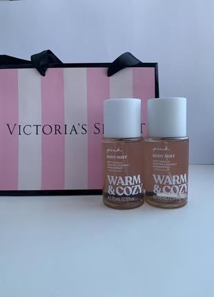 Міні-міст, спрей для тіла victoria secret pink оригінал міст, mist warm cozy