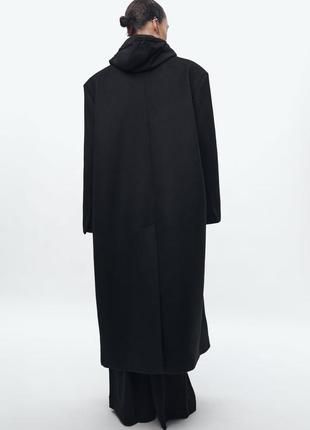 Довге пальто в чоловічому стилі з вовною zara limited edition5 фото