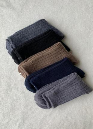 4 пары мужские зимние высокие шерстяные термо носки тм корона в рубчик 41-46р.без махры.5 фото