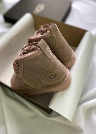 Уггі з натуральним хутром ugg neumel "pink"3 фото