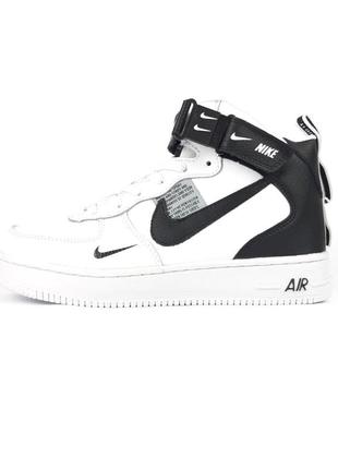 Оригинальные кроссовки nike air force 1 lv8 зима белые с черным4 фото