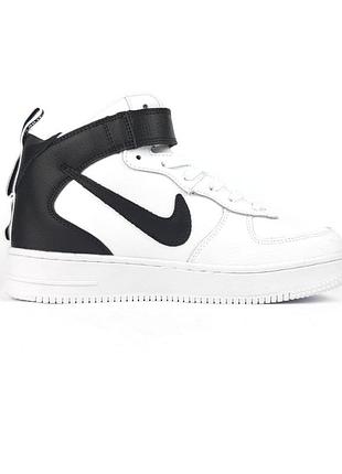 Оригинальные кроссовки nike air force 1 lv8 зима белые с черным6 фото