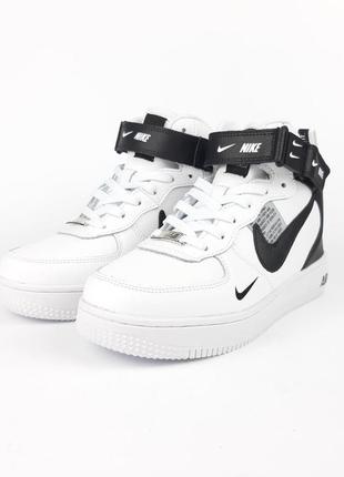 Оригинальные кроссовки nike star air force 1 lv8 зима белые с черным