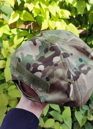 Военная камуфляжная кепка с липучками под шевроны, хаки бейсболка3 фото