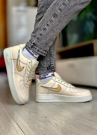 Кроссовки nike air force 1 gold кросівки1 фото