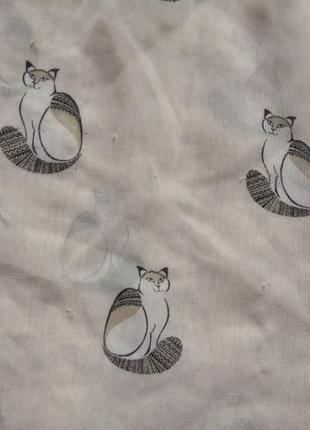 Романтична повітряна блуза в принт котики кішечки dorothy perkins4 фото