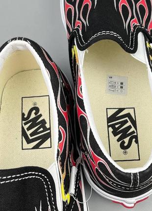 Нові унісекс кеди vans slip on mushup flames кеды ванс кроссовки7 фото