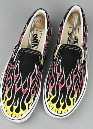 Нові унісекс кеди vans slip on mushup flames кеды ванс кроссовки2 фото