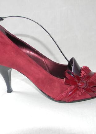 Женские замшевые классические туфли bata р.38 дл.ст 24,5см3 фото