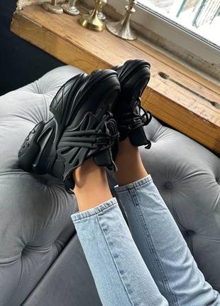 Стильные женские черные кроссовки, высокая платформа, подошва, 35-36-37-38-39-403 фото