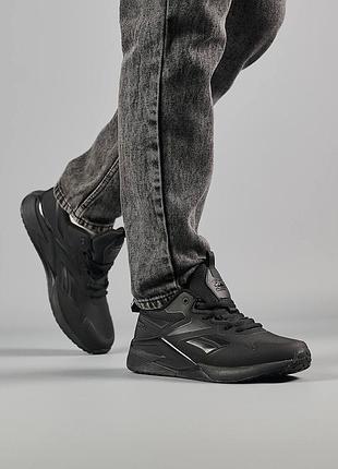 Чоловічі кросівки Zapatillas fitness mujer reebok flexagon fit fleece / утеплені / зимові / взуття / водонепроникні / фліс / спортивні / чорні, сірі