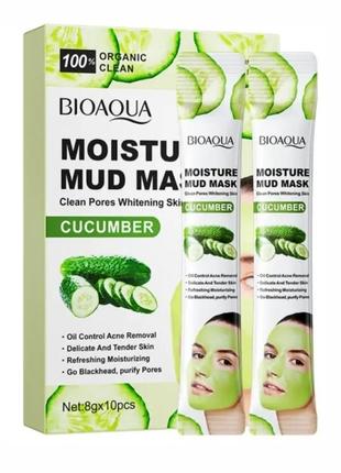 Очисна маска з екстрактом огірка bioaqua cucumber moisture mud mask