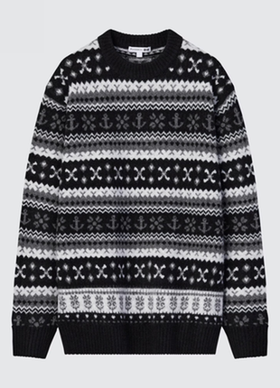 Светр fair isle із пряжі суфле (jw anderson) uniqlo, розмір м та л