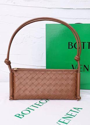 Сумка bottega veneta плетена трикутна зелена чорна коричнева біла 6