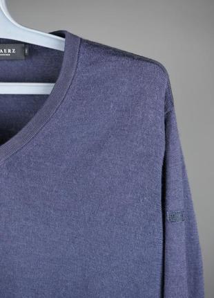 Maerz мужской свитер синий шерстяной размер l xl