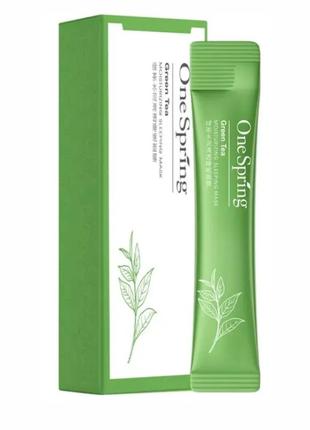 Нічна маска для обличчя на основі чайного дерева onespring green tea moisturizing sleeping mask