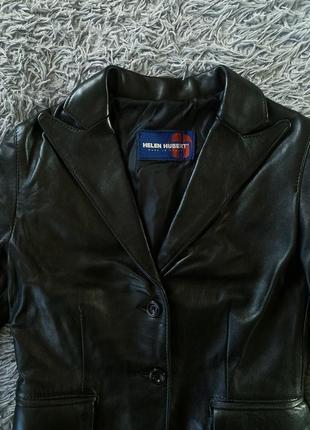 Кожаный пиджак женский3 фото