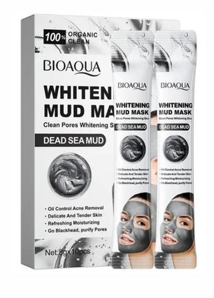 Отбеливающая маска с грязью мертвого моря bioaqua dead sea mud whitening mud mask