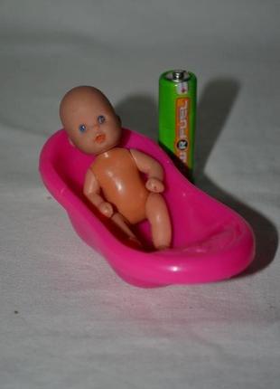 Набор кукла пупс куклы штеффи младенец 7,5 см simba симба ребенок барби с ванной2 фото