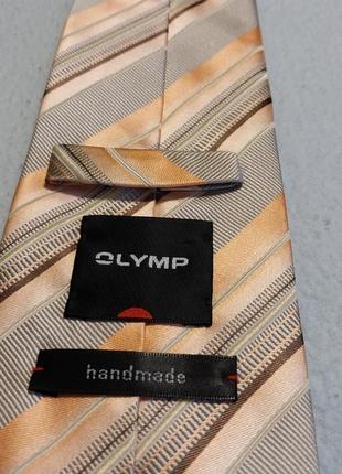 Люксовый качественный стильный брендовый галстук olymp 11% silk1 фото