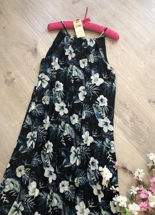 Летнее асимметричное шифоновое платье сарафан,2 фото