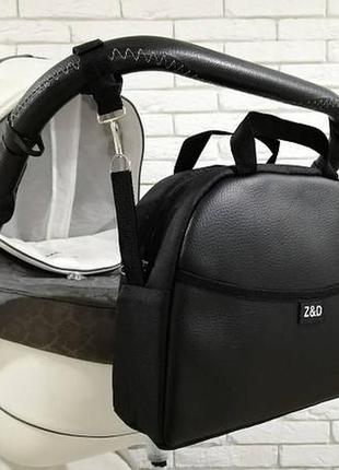 Сумка эко кожа z&amp;d польша, сумка на коляску, сумка для коляски, сумка для детского...