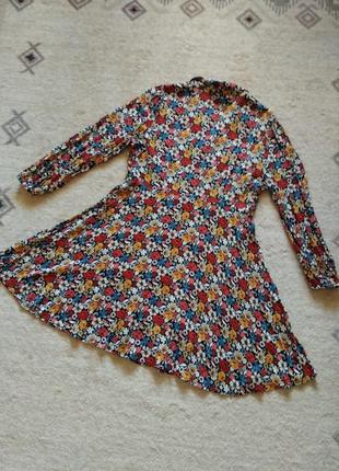 42-44р. цветочное платье-халат, вискоза tu5 фото