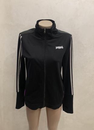Женская спортивная кофта олимпийка lonsdale черная базовая