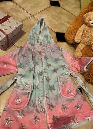Мʼякий халат для дівчинки3 фото
