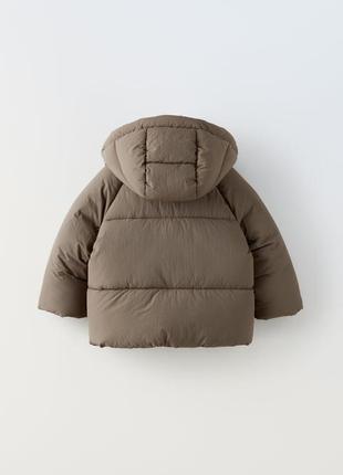 Тепла куртка коричнева zara р.110, 1162 фото