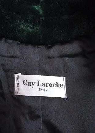 Дизайнерская изумрудная шуба из эко меха tissavel от модного дома guy laroche 💚5 фото