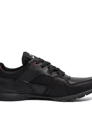 Мужские кожаные кроссовки check nike tech trainer black