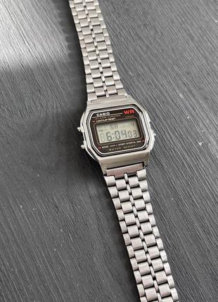 Casio a159w / серебряные с черным циферблатом / наручные часы3 фото