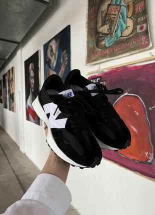 Демисезон унисекс new balance 327 black/white все размеры!!6 фото