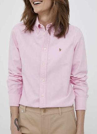 Рубашка polo ralph lauren розовая р.s